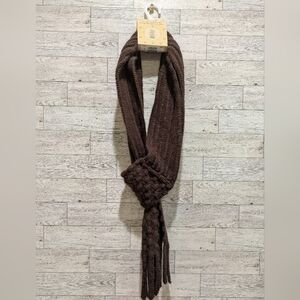 britts Knits Brown Knit Scarf